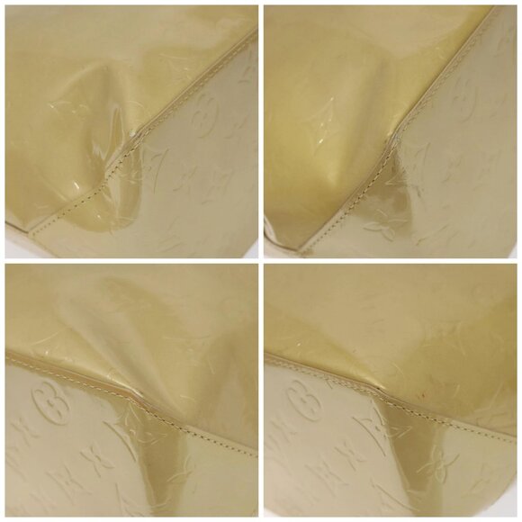 LOUIS VUITTON Monogram Vernis Reade MM Hand Bag Beige M91141 LV Auth 116687 - Picture 16 of 16